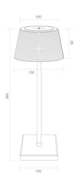 LAMPADA DA TAVOLO LED RICARICABILE CON USB 4W 3000K CON FINITURA BIANCA - immagine 2
