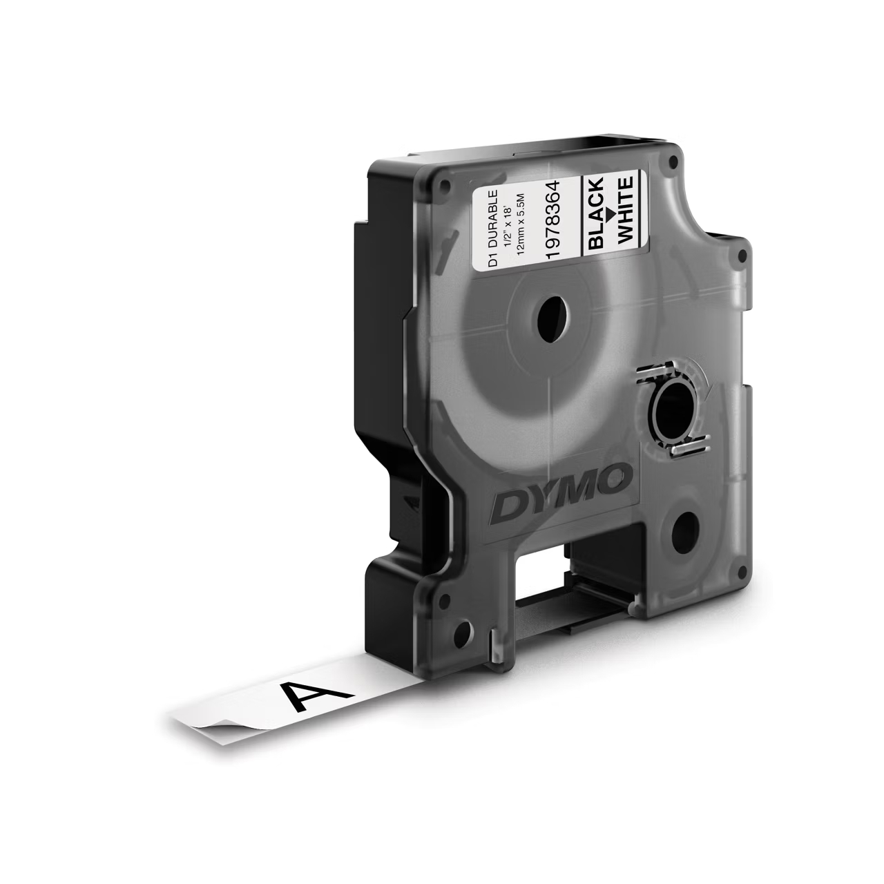 DYMO NASTRO D1 DURABLE 12mm x 3m NERO SU BIANCO - immagine 2