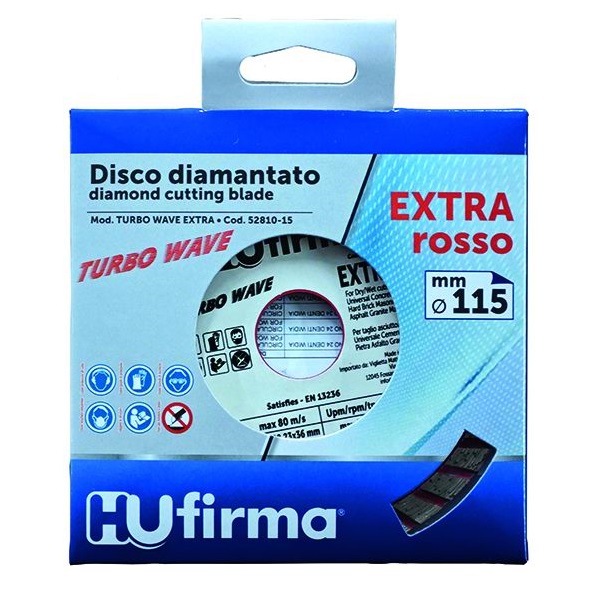HU-FIRMA DISCO DIAMANTATO TURBO-WAVE EXTRA ROSSO Ø 115mm - immagine 4