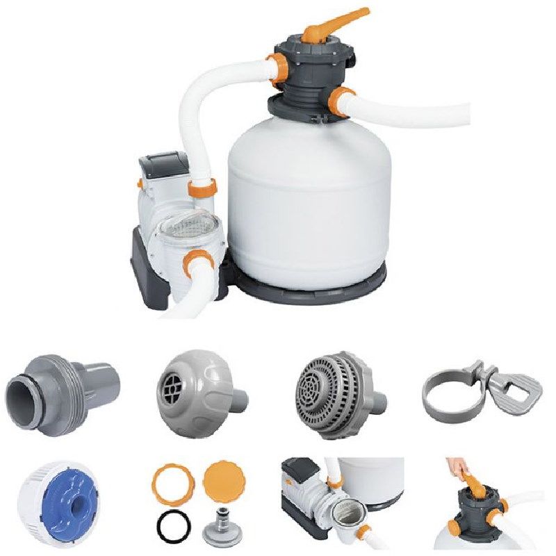BESTWAY POMPA FILTRO A SABBIA PER PISCINA 11.355 L/H CON TIMER - immagine 2