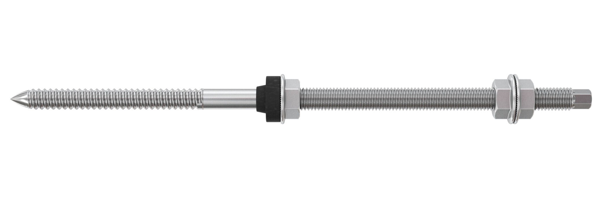 FISCHER VITONE INOX M12x350mm DOPPIA FILETTATURA CON GUARNIZIONE - immagine 2