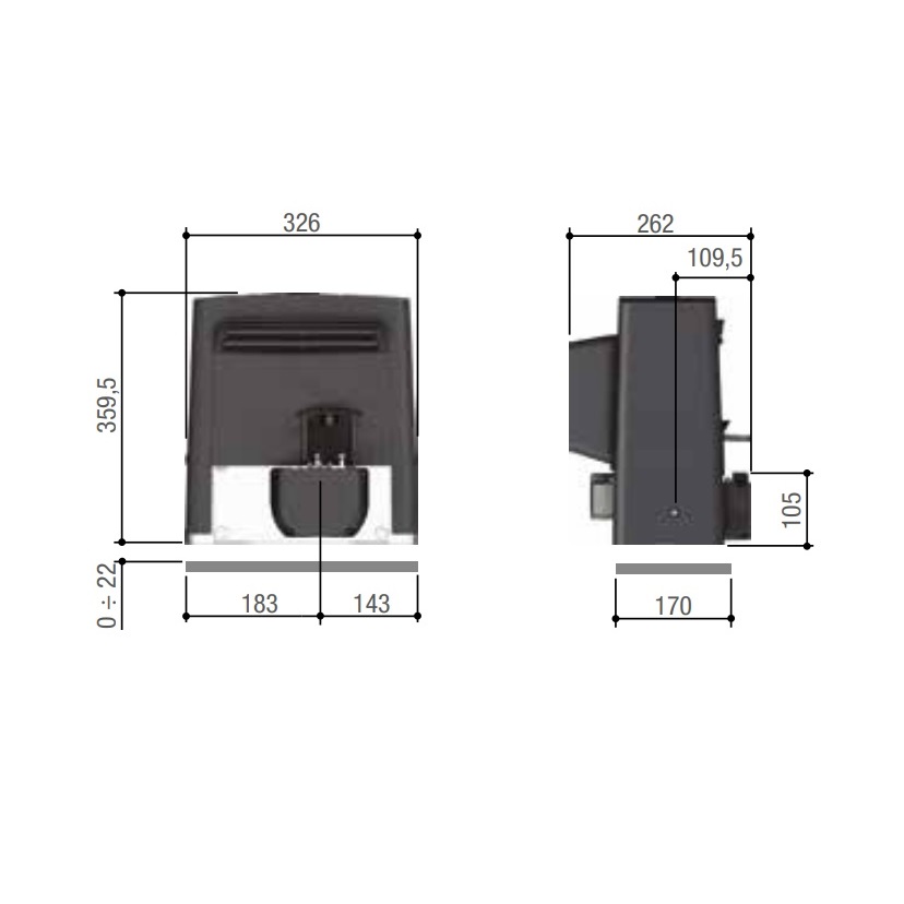 CAME 801MS-0100 MOTORE SCORREVOLE 2200KG BKS22AGS 230V - immagine 3