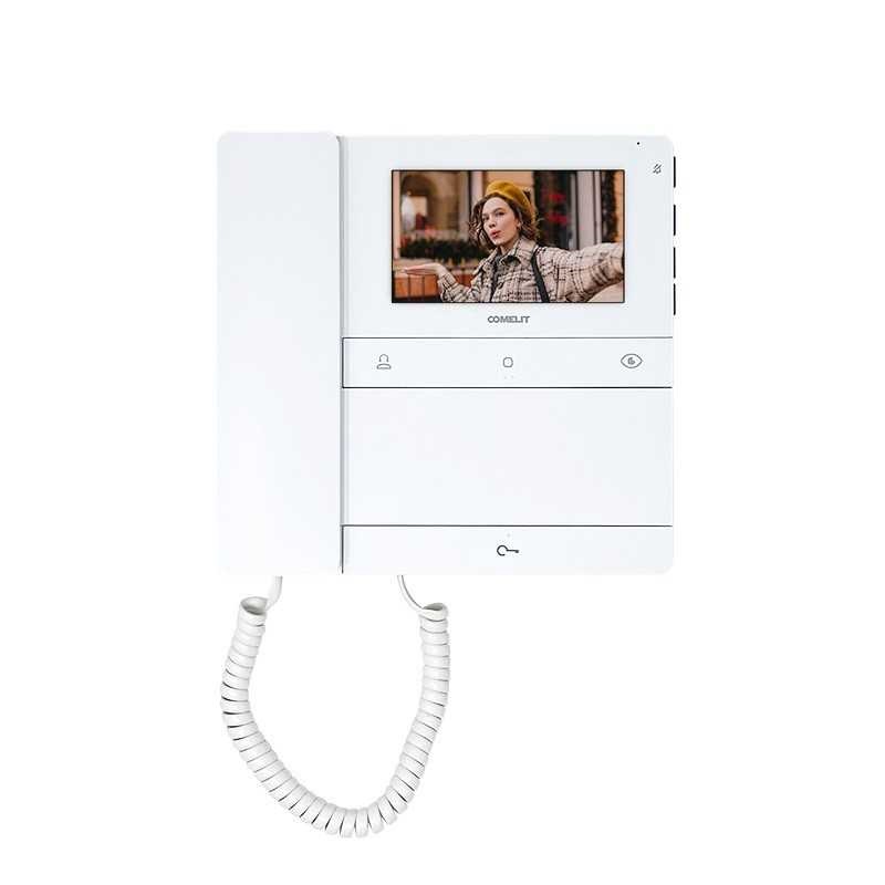 COMELIT KIT VIDEOCITOFONICO 2 FILI SIMPLEBUS QUADRA + PEOPLE + ICONA CON 2 MONITOR - immagine 2