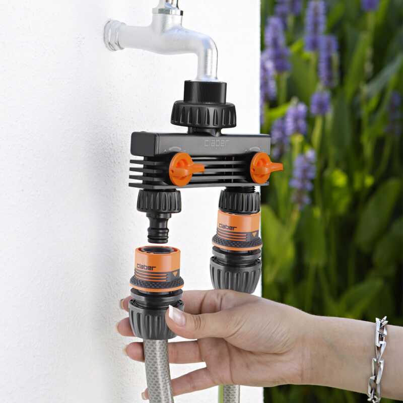 CLABER PRESA A 2 VIE 3/4" M - immagine 3