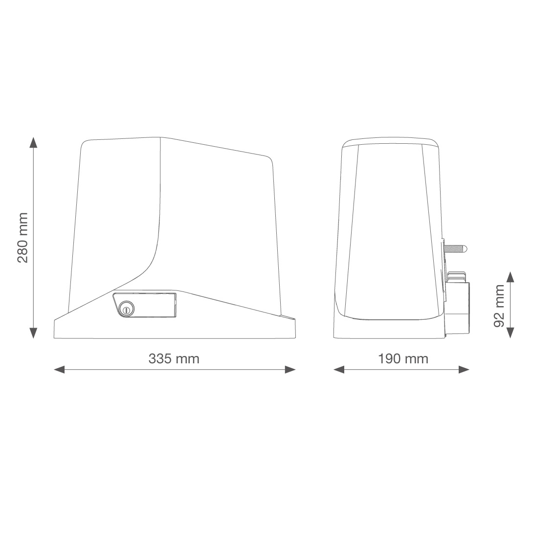 KEY KIT SCORREVOLE 900Kg 230V "TURBO S KIT" - immagine 2