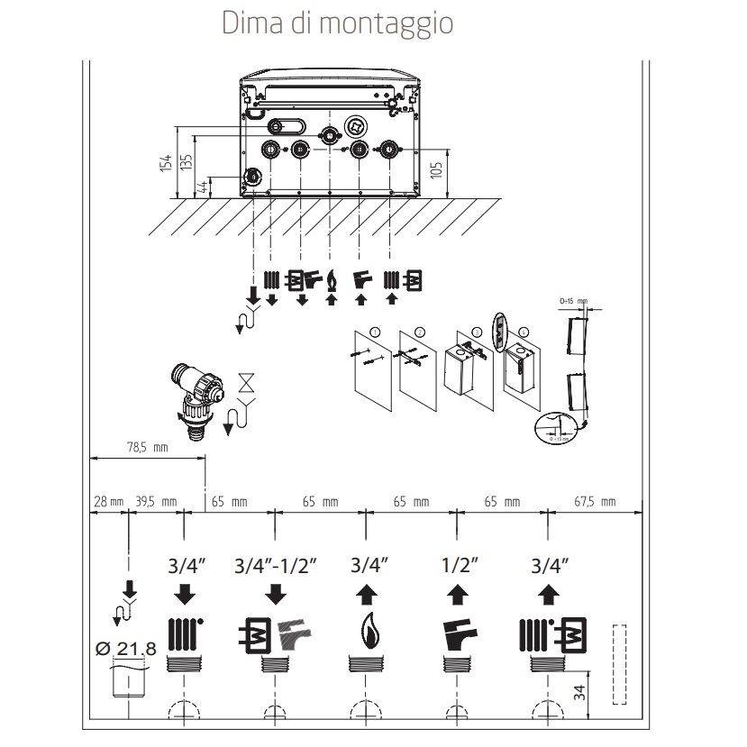 BAXI CALDAIA A CONDENSAZIONE MURALE LUNA COMPACT 28 KW IDROGENO 20% - immagine 4