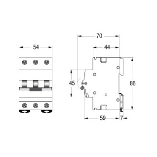 AEG SEZIONATORE MODULARE ASR 3P 63A 3 MODULI - immagine 2