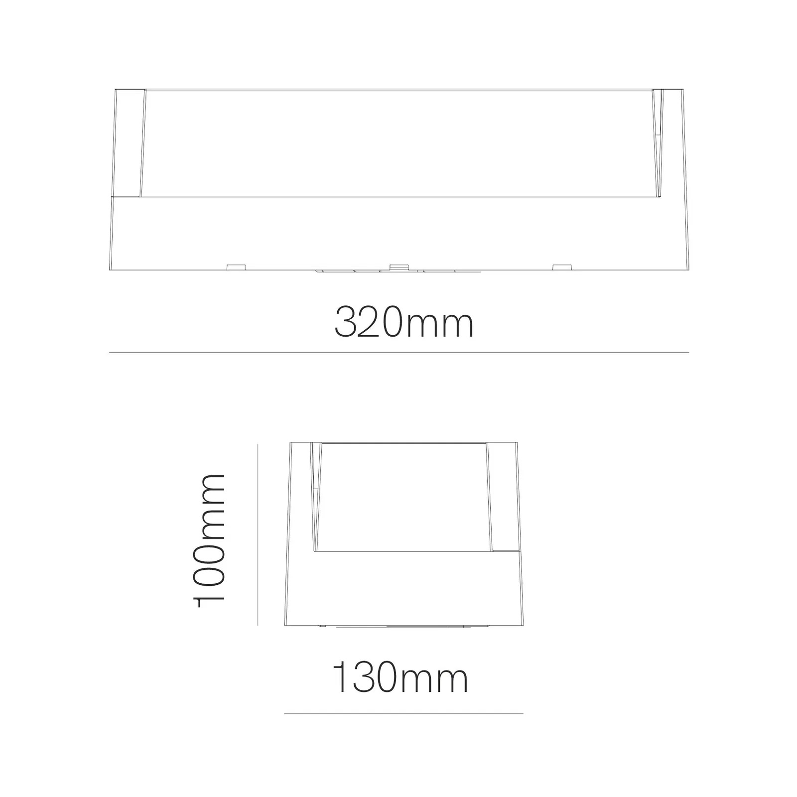 BENEITO APPLIQUE BLIS RECT 24W TRICOLOR IP65 BIANCO - immagine 2