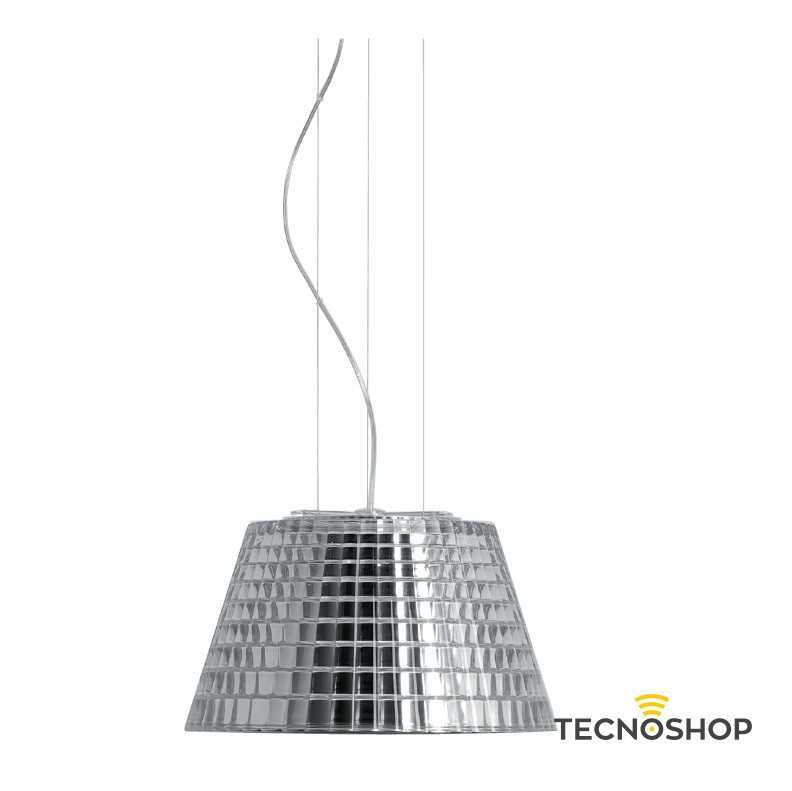 FABBIAN SOSPENSIONE "FLOW" 1xE27 D.35mm CON DIFFUSORE IN VETRO SPECCHIATO - immagine 2