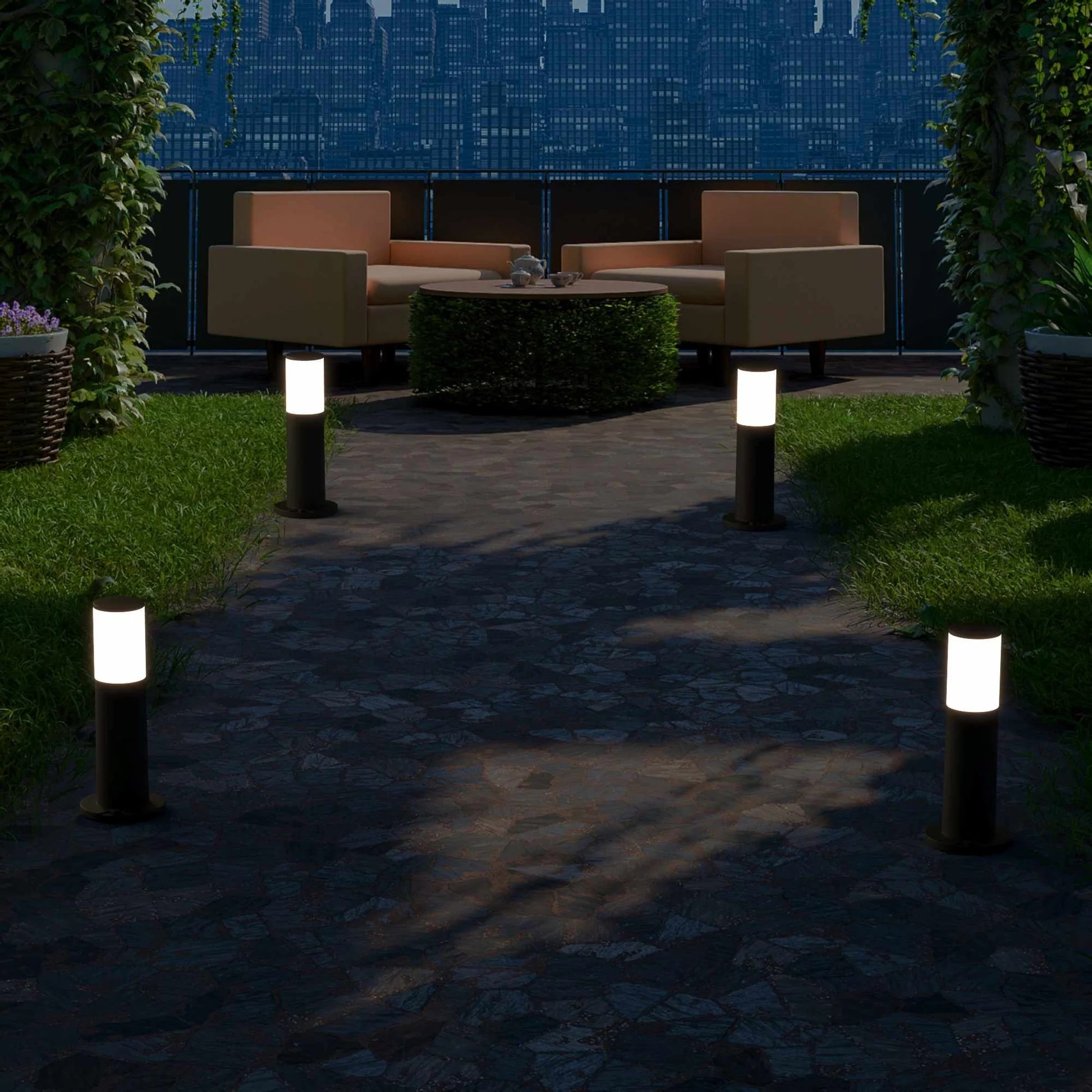 FUMAGALLI PALETTO "AMELIA 400" NERO H.40cm CON ATTACCO LAMPADA E27 (INCLUSA) - immagine 2
