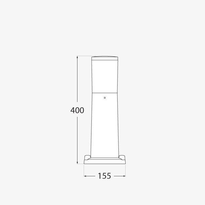 FUMAGALLI PALETTO "AMELIA 400" NERO H.40cm CON ATTACCO LAMPADA E27 (INCLUSA) - immagine 6