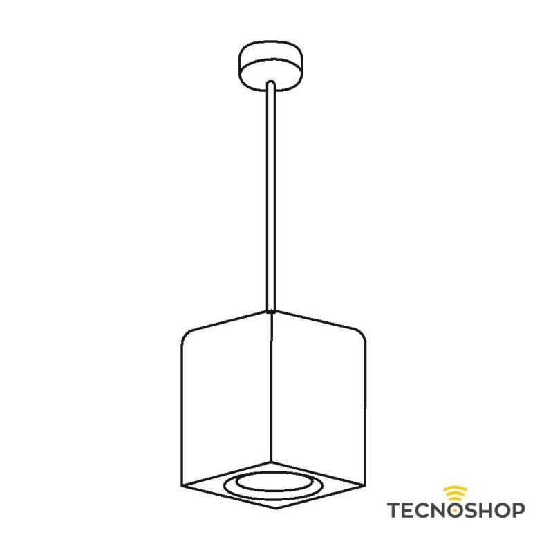 CENTURY SOSPENSIONE LED "QUBE" NERA 5W 450LM 4000K - immagine 2