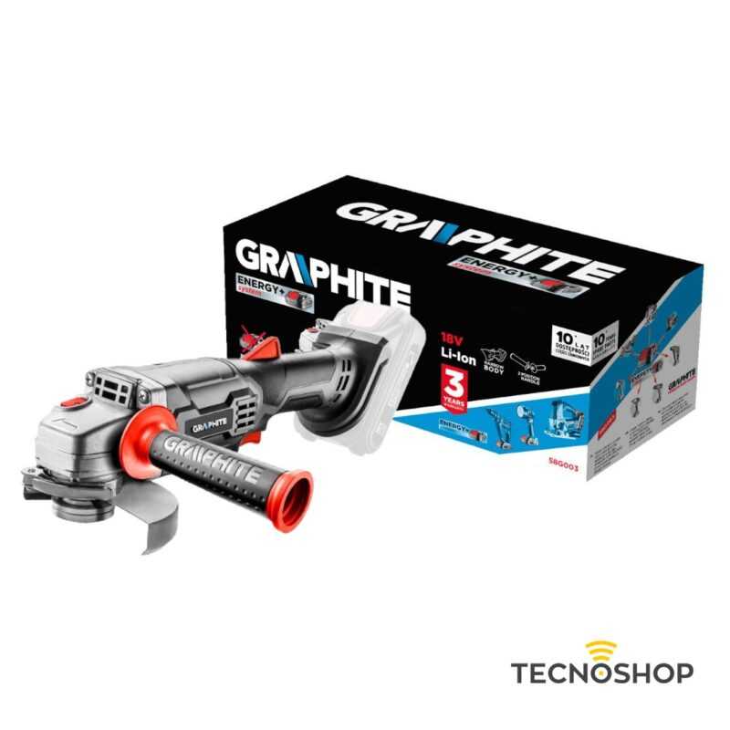 GRAPHITE SMERIGLIATRICE ANGOLARE 18V - SOLO UTENSILE - immagine 2