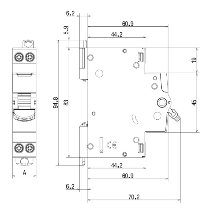 BTICINO SEZIONATORE MODULARE F74N/32N 4P 32A 2 MODULI - immagine 2