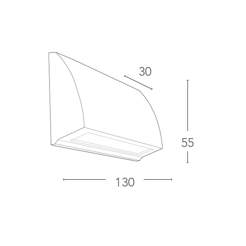 INTEC SEGNAPASSO LED SHELBY 4W 445LM CCT IP54 ANTRACITE 130x55mm - immagine 2