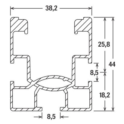FISCHER PROFILO IN ALLUMINIO SOLAR-FISH PER MODULI FTV L.3,65 MT - immagine 4