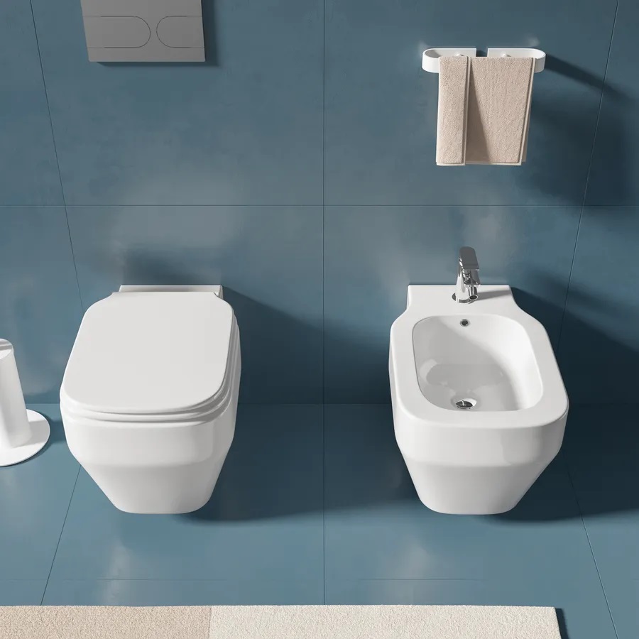 BIDET SOSPESO IN CERAMICA BIANCA SERIE GLAZE - immagine 3