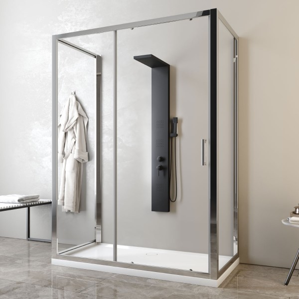 COLONNA DOCCIA IN ACCIAIO INOX NERO OPACO MODELLO SIRIO - immagine 2