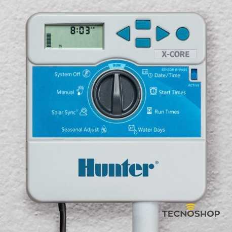 HUNTER PROGRAMMATORE CENTRALINA IRRIGAZIONE 6 STAZIONI SERIE X-CORE 601I-E - immagine 2