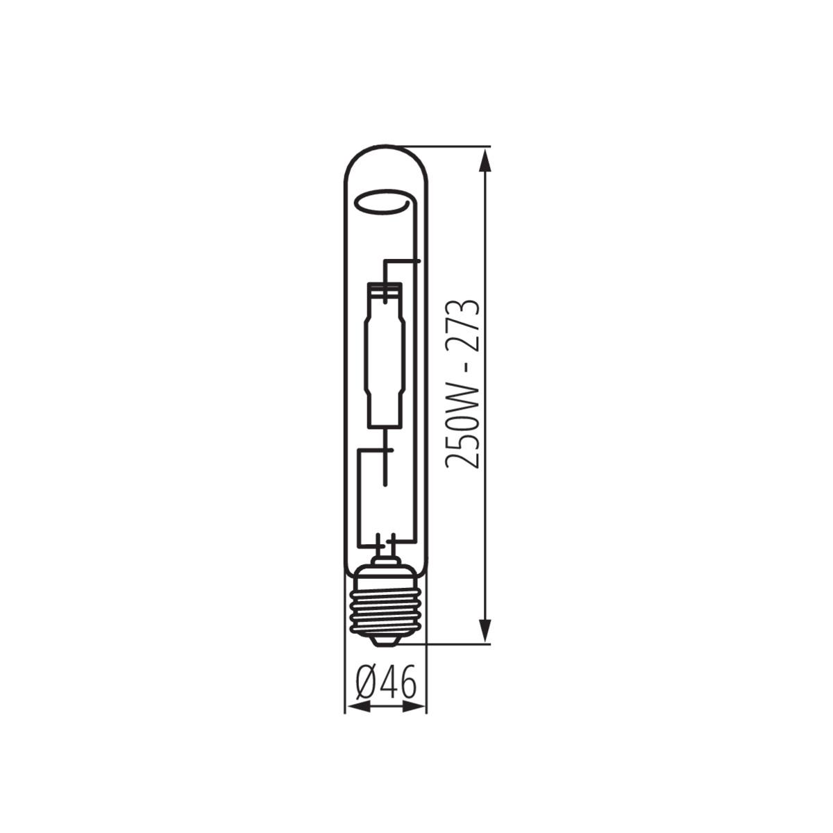 KANLUX LAMPADA TUBOLARE E40 400W MHE – ALOGENURI METALLICI - immagine 2