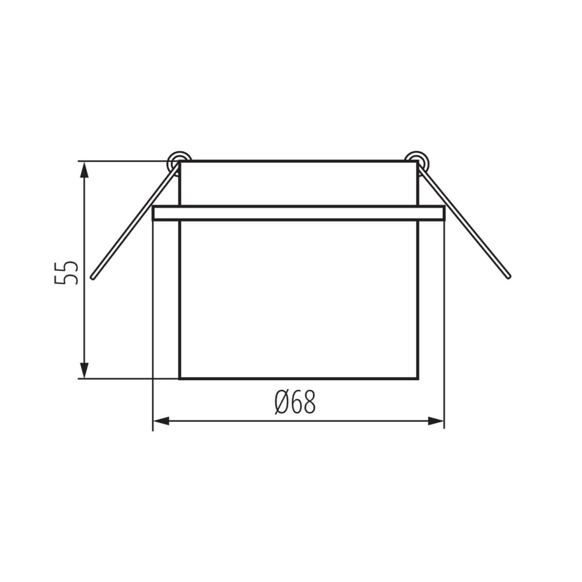 KANLUX FARETTO NERO SPORGENTE 1xGU10 INTERNO ORO FORO Ø60 D.68mm - immagine 4