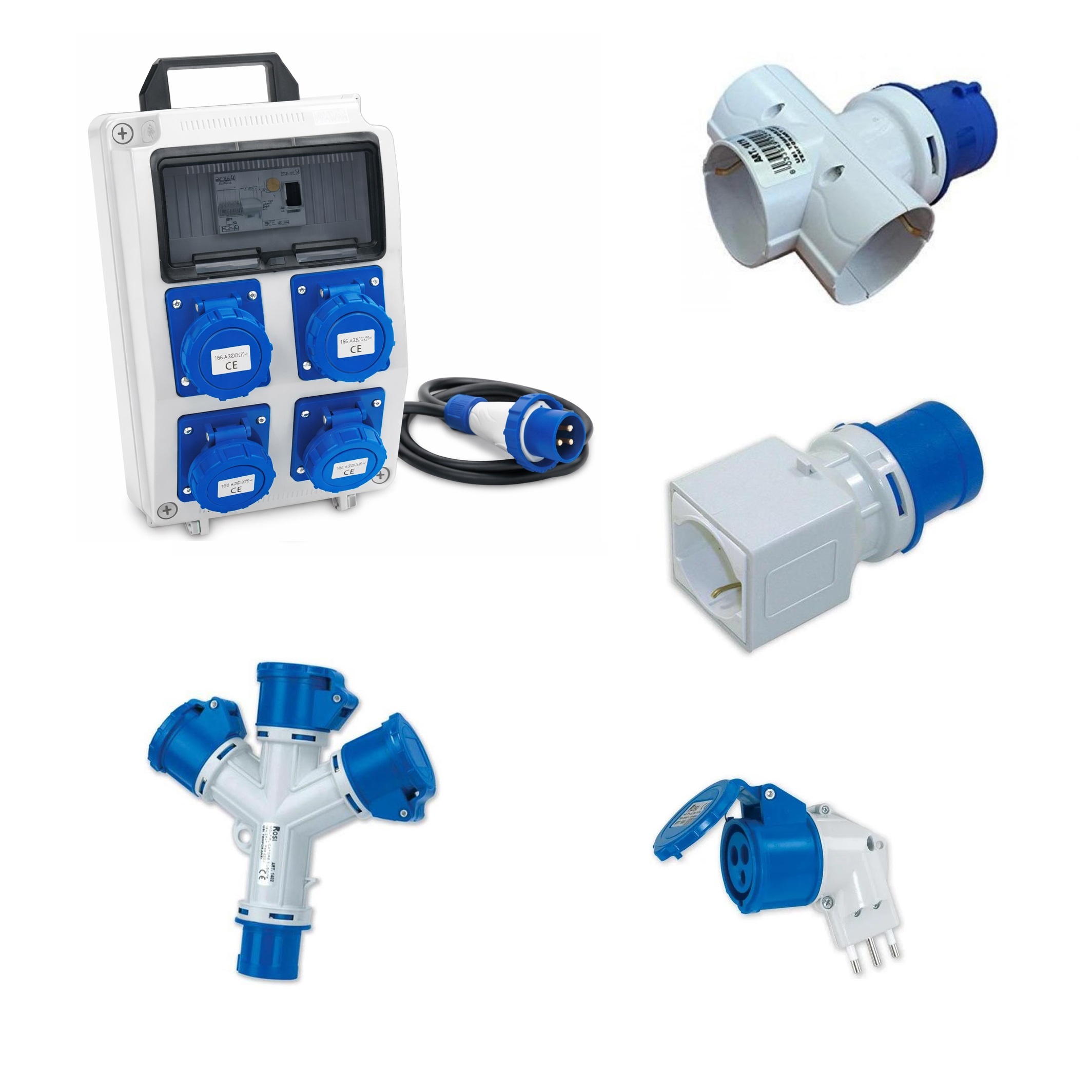 ROSI QUADRO ELETTRICO DA CANTIERE ASC IP67 CON 4 PRESE 16A 2P+T E ACCESSORI - immagine 2