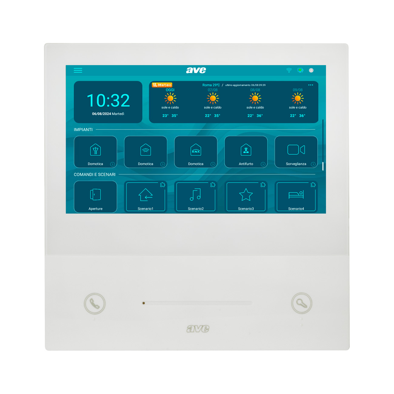 AVE KIT VIDEOCITOFONICO 2 FILI MONOFAMILIARE ESPANDIBILE CON MONITOR LCD 7" WI-FI - immagine 4