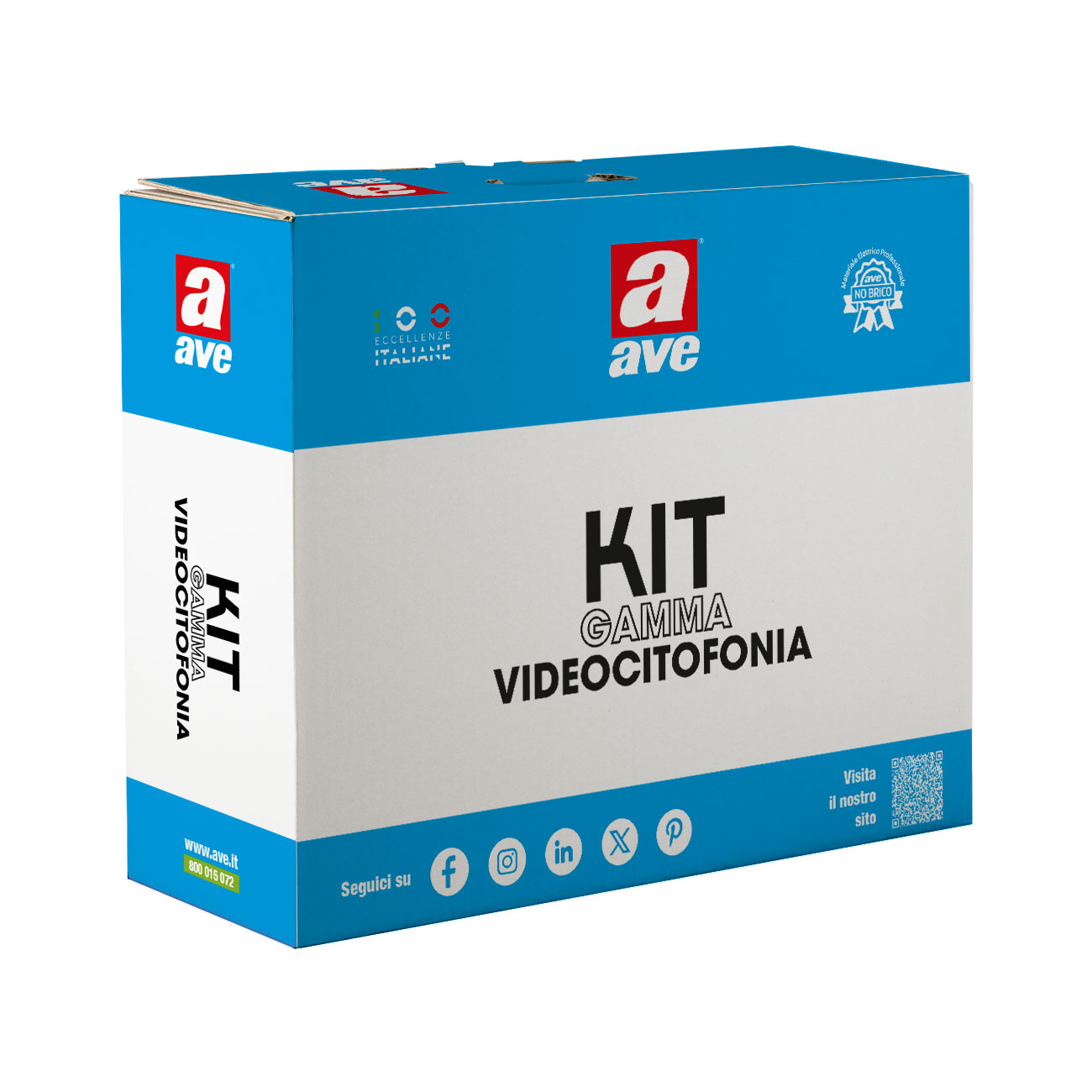 AVE KIT VIDEOCITOFONICO 2 FILI MONOFAMILIARE CON MONITOR LCD 7" WI-FI - immagine 3