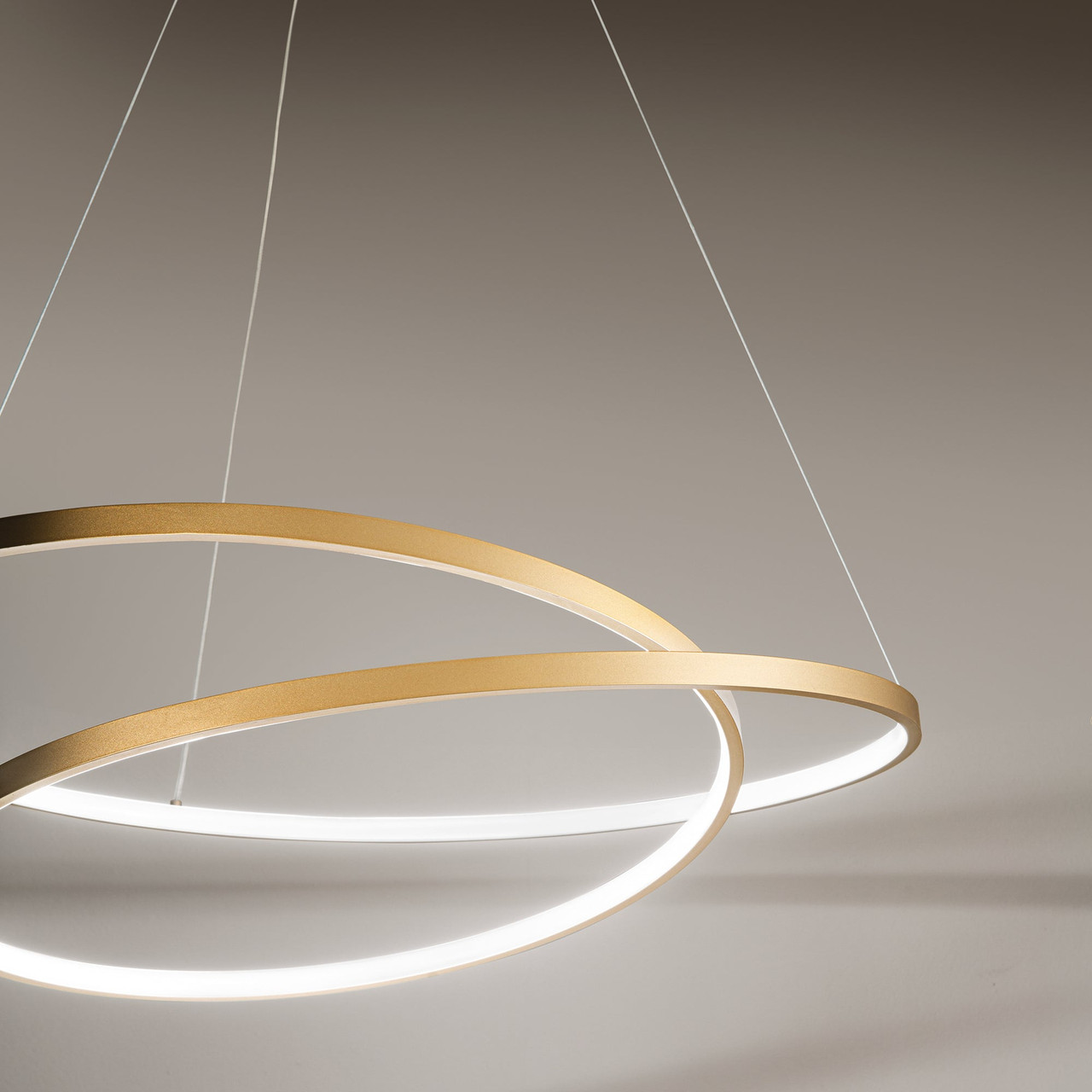 INTEC SOSPENSIONE LED LIEVE 60W 8000LM TRICOLOR D.80cm ORO - immagine 3