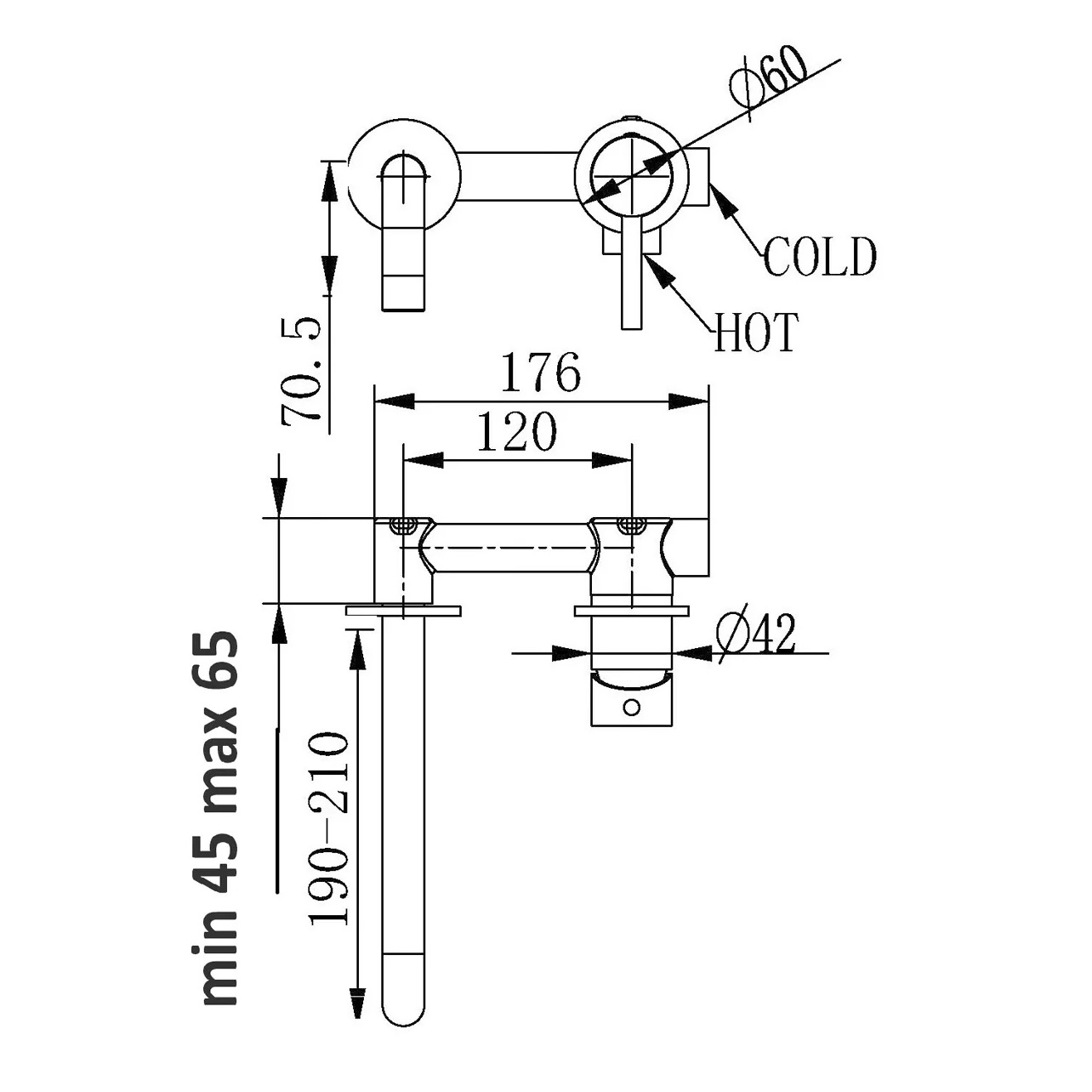 SPHERA MISCELATORE MONOCOMANDO LAVABO A INCASSO SERIE HH CON PILETTA CLICK CLACK DA 1"1/4 - immagine 2