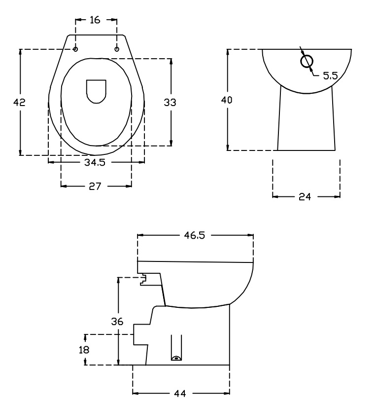 VASO WC A TERRA CON SCARICO A PARETE IN CERAMICA BIANCA SERIE ORCHIDEA SENZA BRIDA - immagine 2