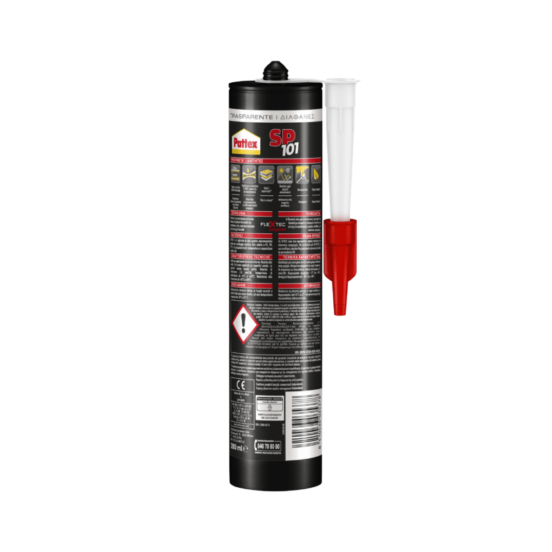 PATTEX SIGILLANTE E INCOLLANTE SP101 TRASPARENTE 280ml - immagine 2