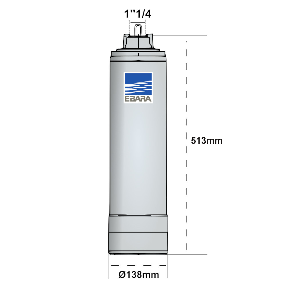 EBARA POMPA SOMMERSA IDROGO M40/8 MONOFASE DA 0,8HP SENZA GALLEGGIANTE - immagine 2