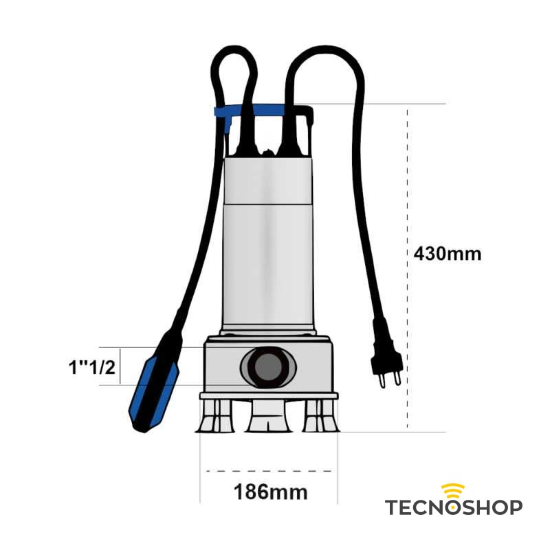 EBARA POMPA PER ACQUE SPORCHE RIGHT DA 1HP MONOFASE - immagine 3
