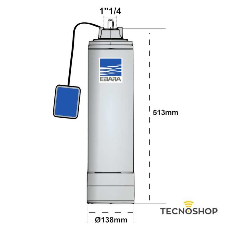 EBARA POMPA SOMMERSA IDROGO M40/8A MONOFASE DA 0,8HP CON GALLEGGIANTE - immagine 2
