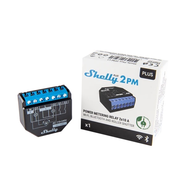 SHELLY MODULO SMART WIFI E BLUETOOTH 2 CANALI 10A CON MONITORAGGIO ENERGIA - immagine 4
