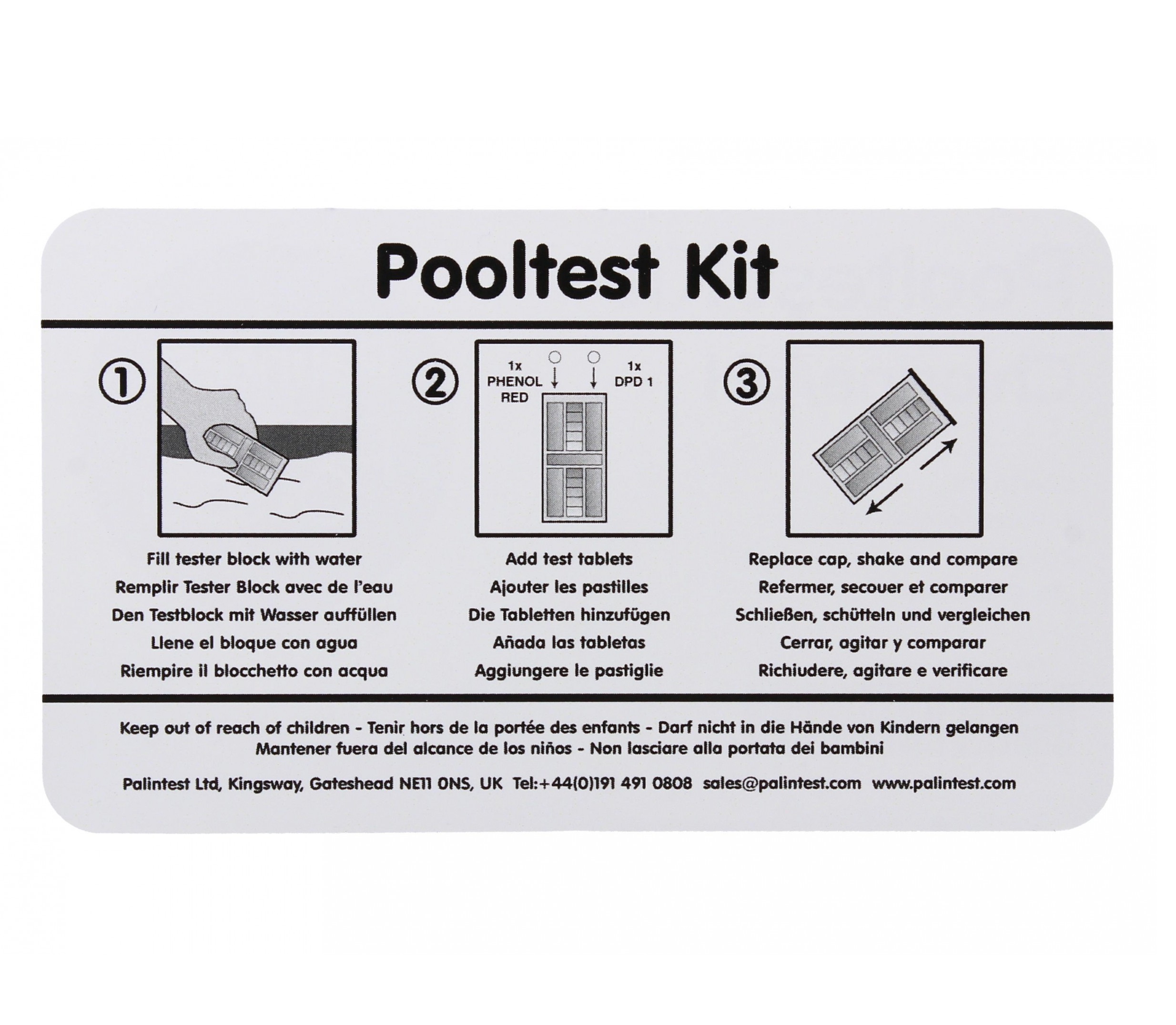 POOLTESTER KIT 40 TEST PER CONTROLLO CLORO - PH A PASTIGLIE - immagine 4