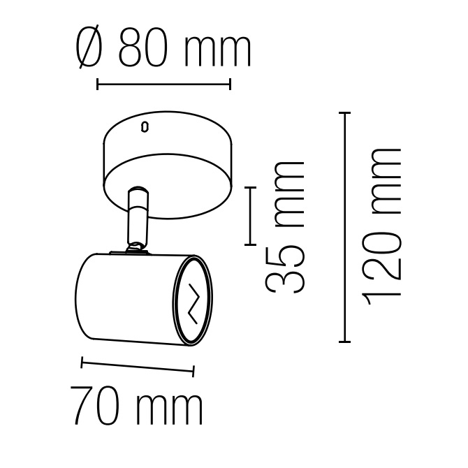 INTEC SPOT ZERO ORIENTABILE 1xGU10 BIANCO - immagine 4