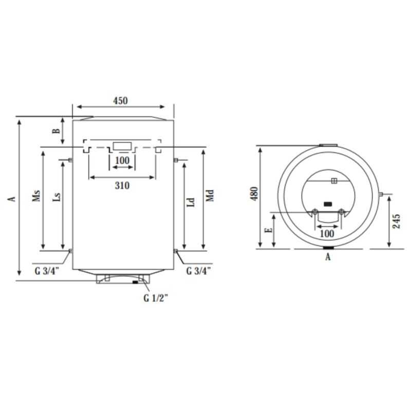 CHAFFOTEAUX SCALDABAGNO ELETTRICO VERTICALE DA 80LT - immagine 2