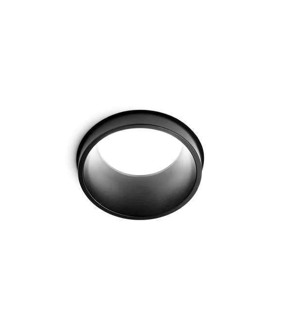 SFORZIN FARETTO GESSO INCASSO "THESSALY" CON CORNICE NERO SPAZZOLATO 1XGU10 - immagine 3