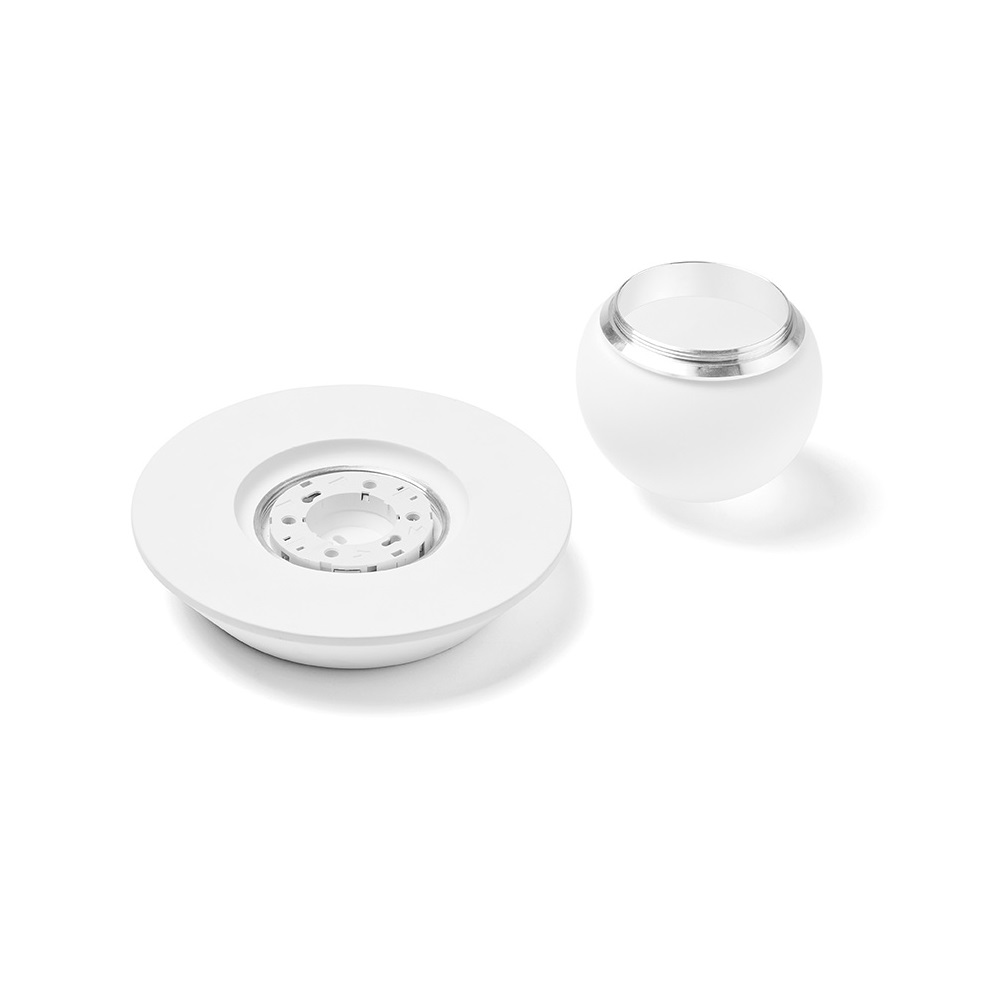 SFORZIN PLAFONE IN GESSO CICLADI 1xGX53 CON SFERA IN VETRO - immagine 4