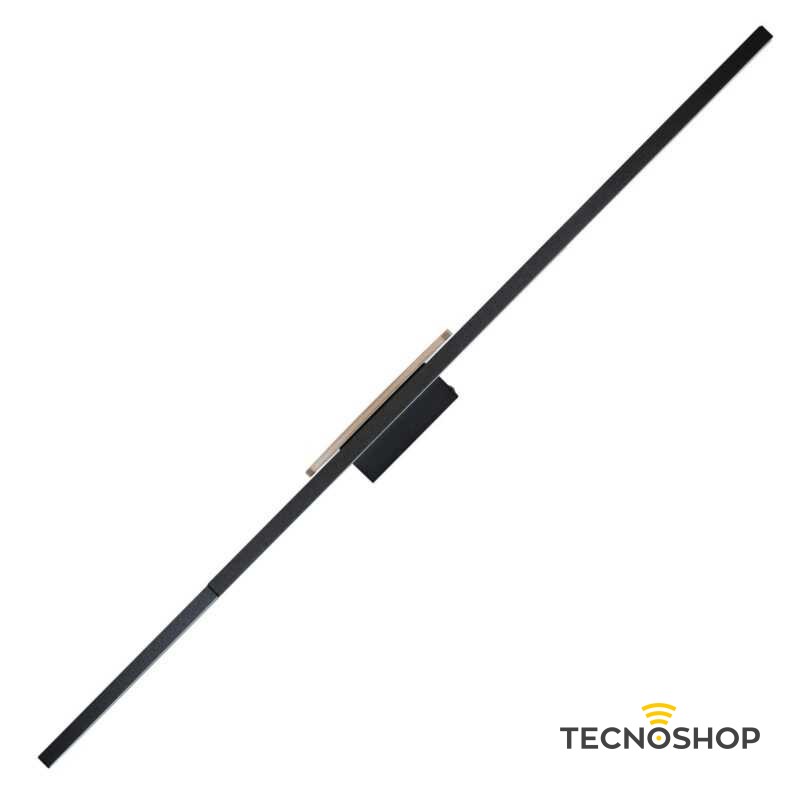 TK LIGHTING APPLIQUE LED JAVA 28W 3000K NERO E LEGNO - immagine 6