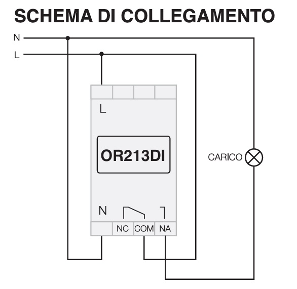 TECNOSWITCH INTERRUTTORE ORARIO DIGITALE OR213DI 2 MODULI DIN 230V - immagine 2