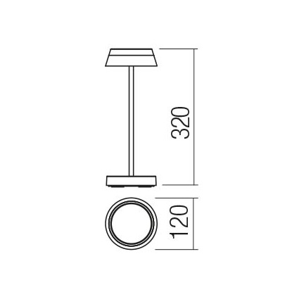 REDO LAMPADA DA TAVOLO ILUNA 2700K–3000K BIANCA IP65 - immagine 2
