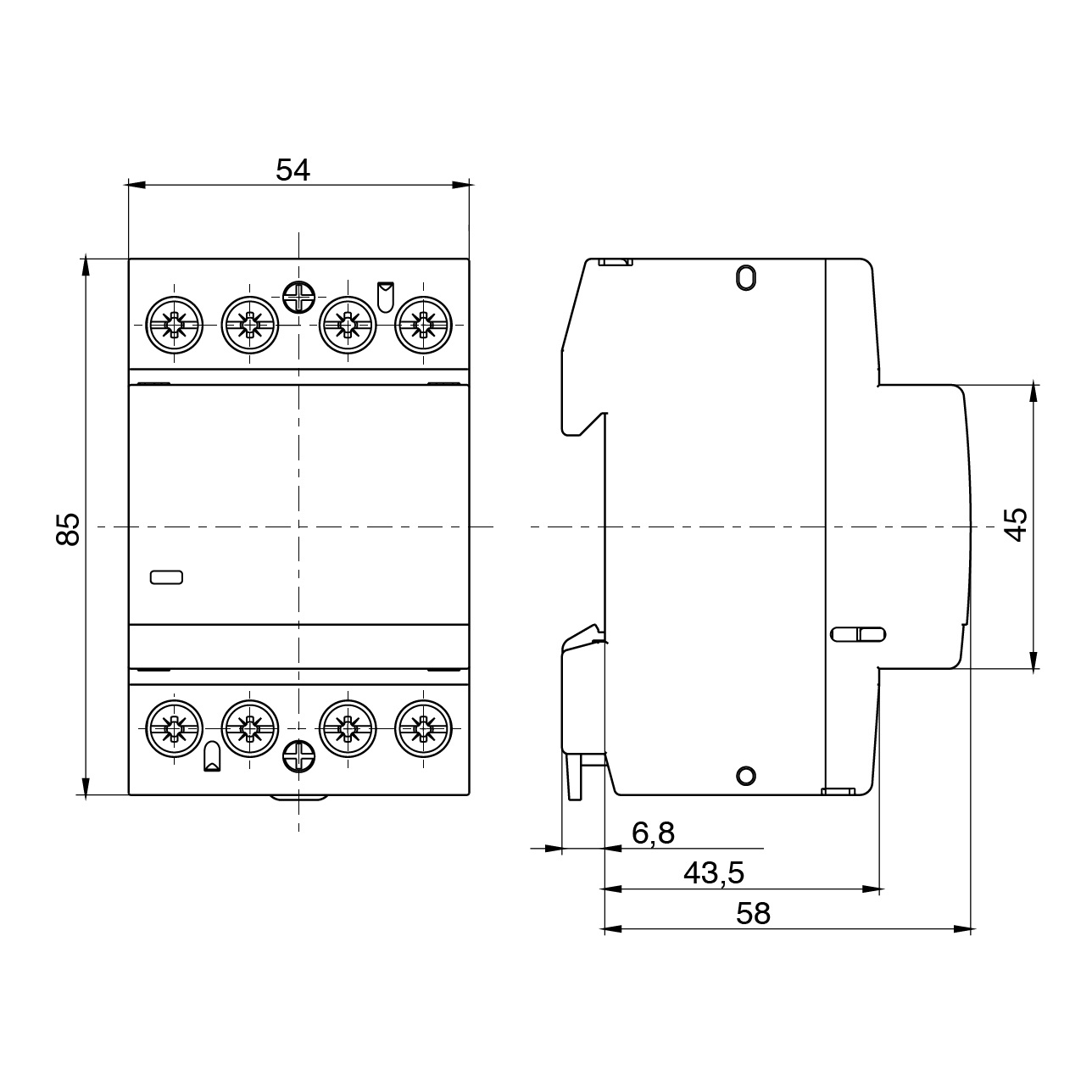 AEG CONTATTORE 40A 4NO 230VAC/DC 3 MODULI - immagine 2