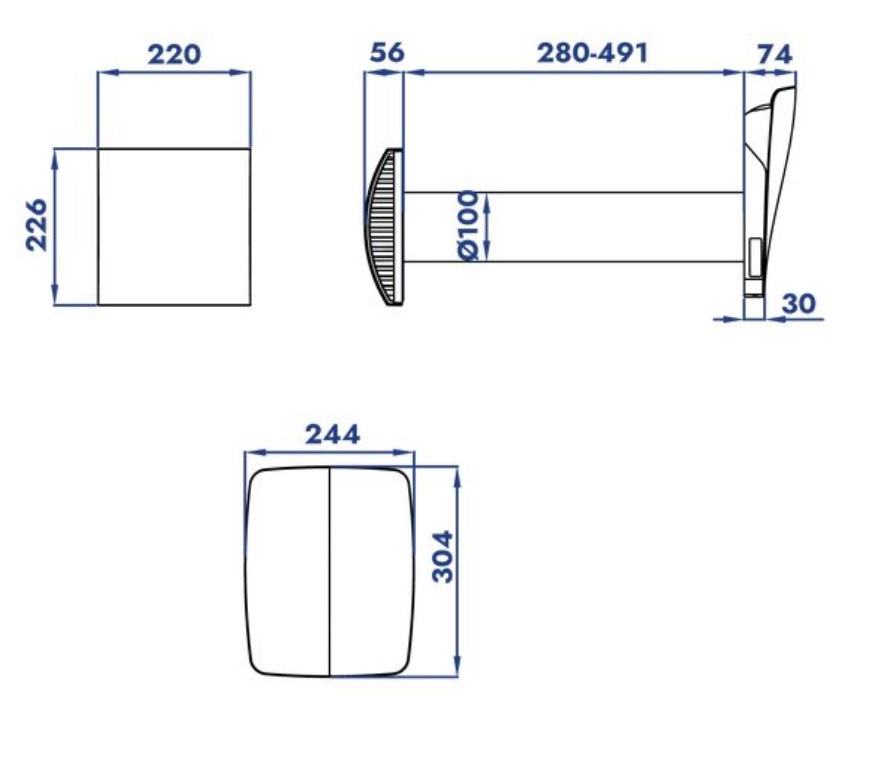 IDEAL CLIMA RECUPERATORE DI CALORE KERS+ 25 D.100mm CON TELECOMANDO - immagine 6