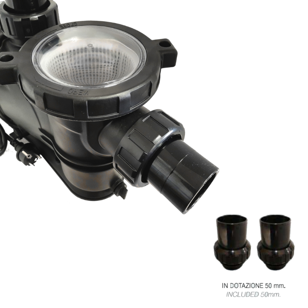 LEO POMPA PER PISCINA 1,5 HP MONOFASE 230V CON CORPO IN POLIPROPILENE - immagine 4