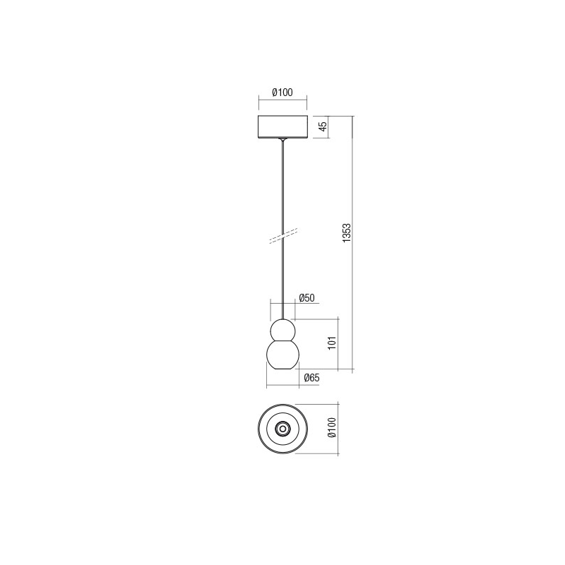 SOSPENSIONE AOBA 8W 3000K ORO SPAZZOLATO ANODIZZATO - immagine 4