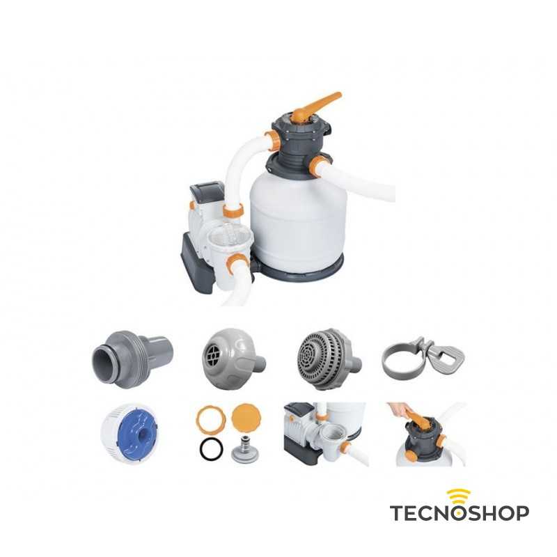 BESTWAY POMPA FILTRO SABBIA PER PISCINE 8327 LT/H - immagine 6