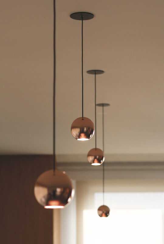 BENEITO SOSPENSIONE "BORA" ORO ROSA 8,5W 3000K CON BASE INCASSO - immagine 6